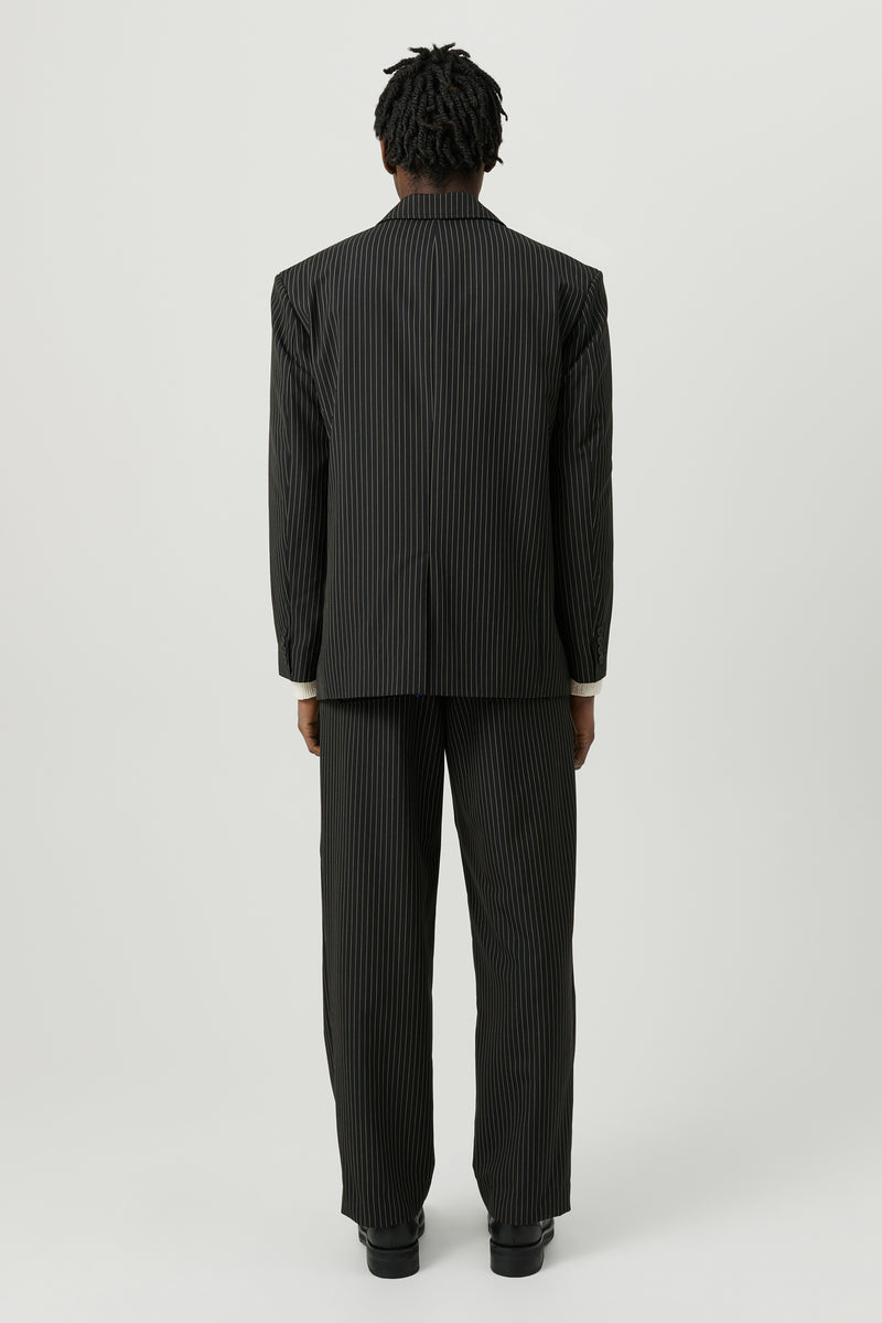 SOULLAND Jude Blazer Suit jacket Black pinstripe