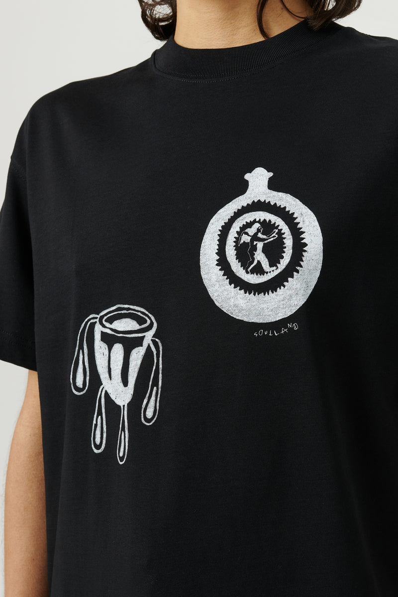 SOULLAND KAI SPILL T-shirt T-shirt Black
