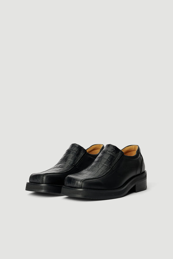 SOULLAND MIDORI croco loafers Footwear Black