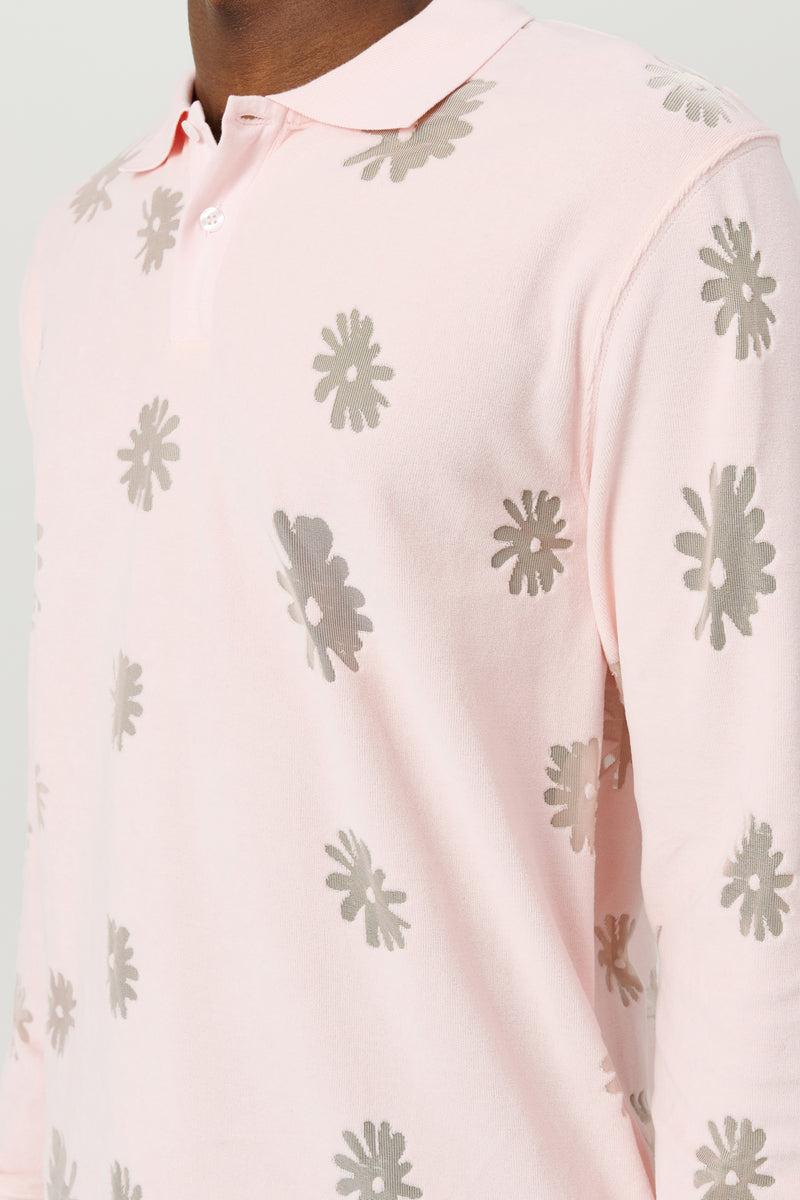 SOULLAND ROBERT long-sleeved polo shirt Top Pink multi