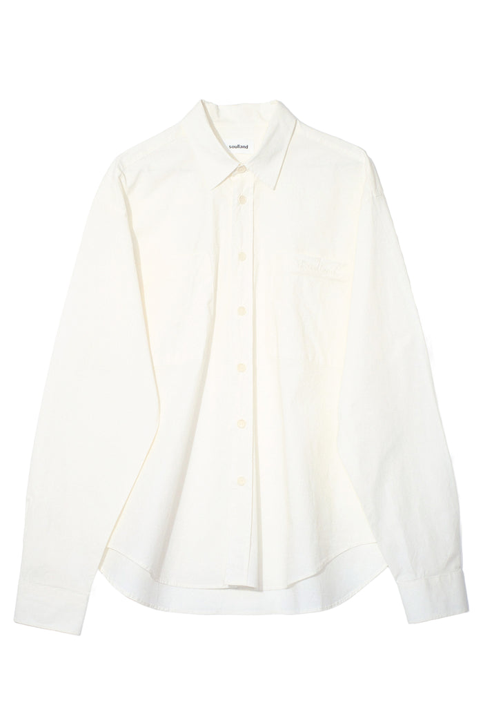 SOULLAND ALBERT garment dye shirt Shirt Off White
