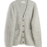 SOULLAND BOB alpaca mix cardigan Knitwear Light grey melange