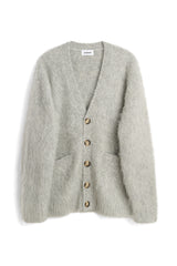 SOULLAND BOB alpaca mix cardigan Knitwear Light grey melange