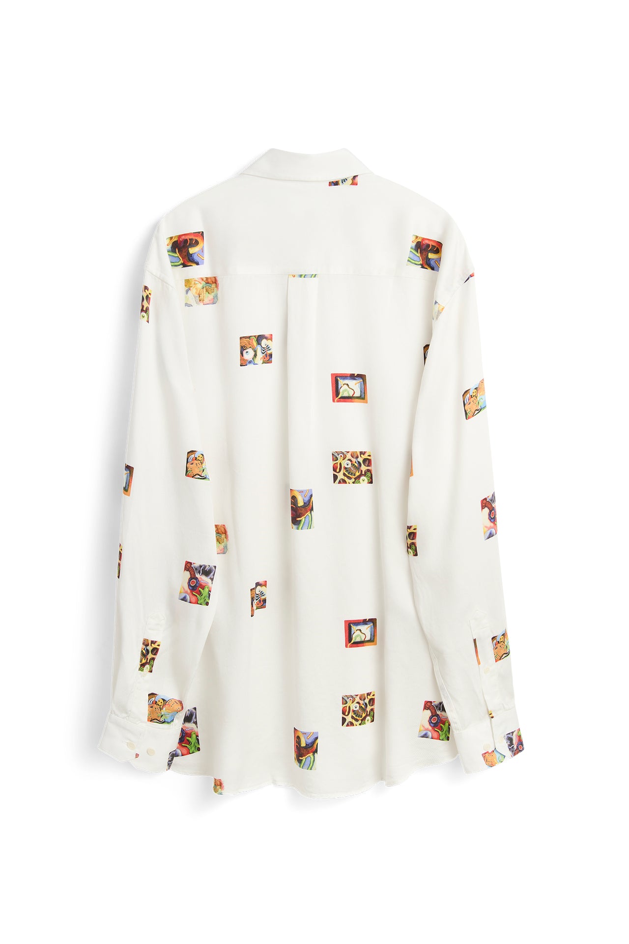 SOULLAND DAMON Romain AOP Shirt Off White