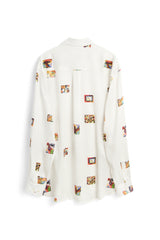 SOULLAND DAMON Romain AOP Shirt Off White