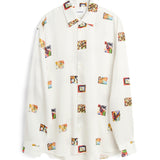 SOULLAND DAMON Romain AOP Shirt Off White