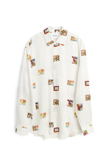 SOULLAND DAMON Romain AOP Shirt Off White