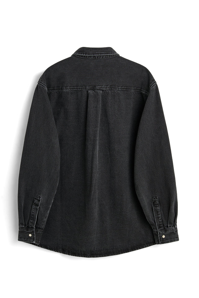 SOULLAND DAMON grey denim Shirt Grey