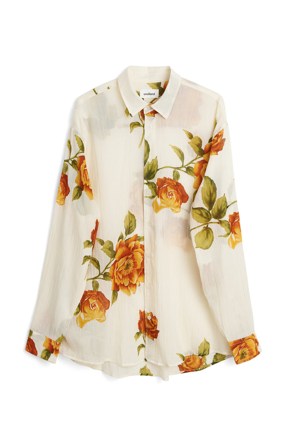 SOULLAND DAMON shirt Shirt Off White AOP