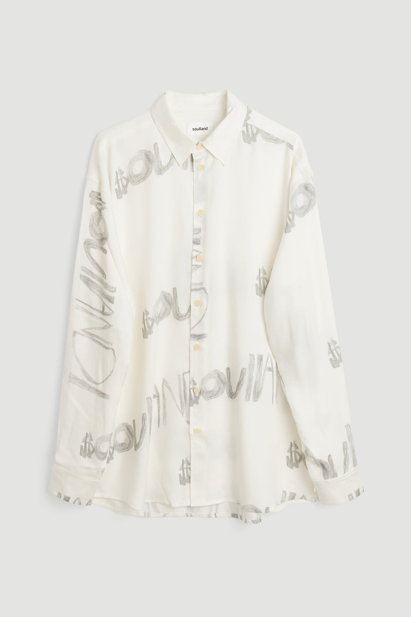 SOULLAND DAMON shirt Shirt White AOP