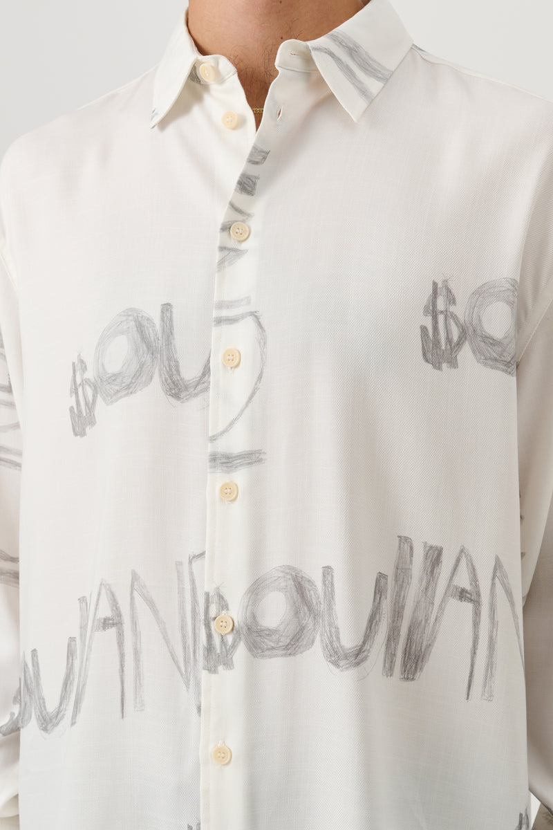 SOULLAND DAMON shirt Shirt White AOP