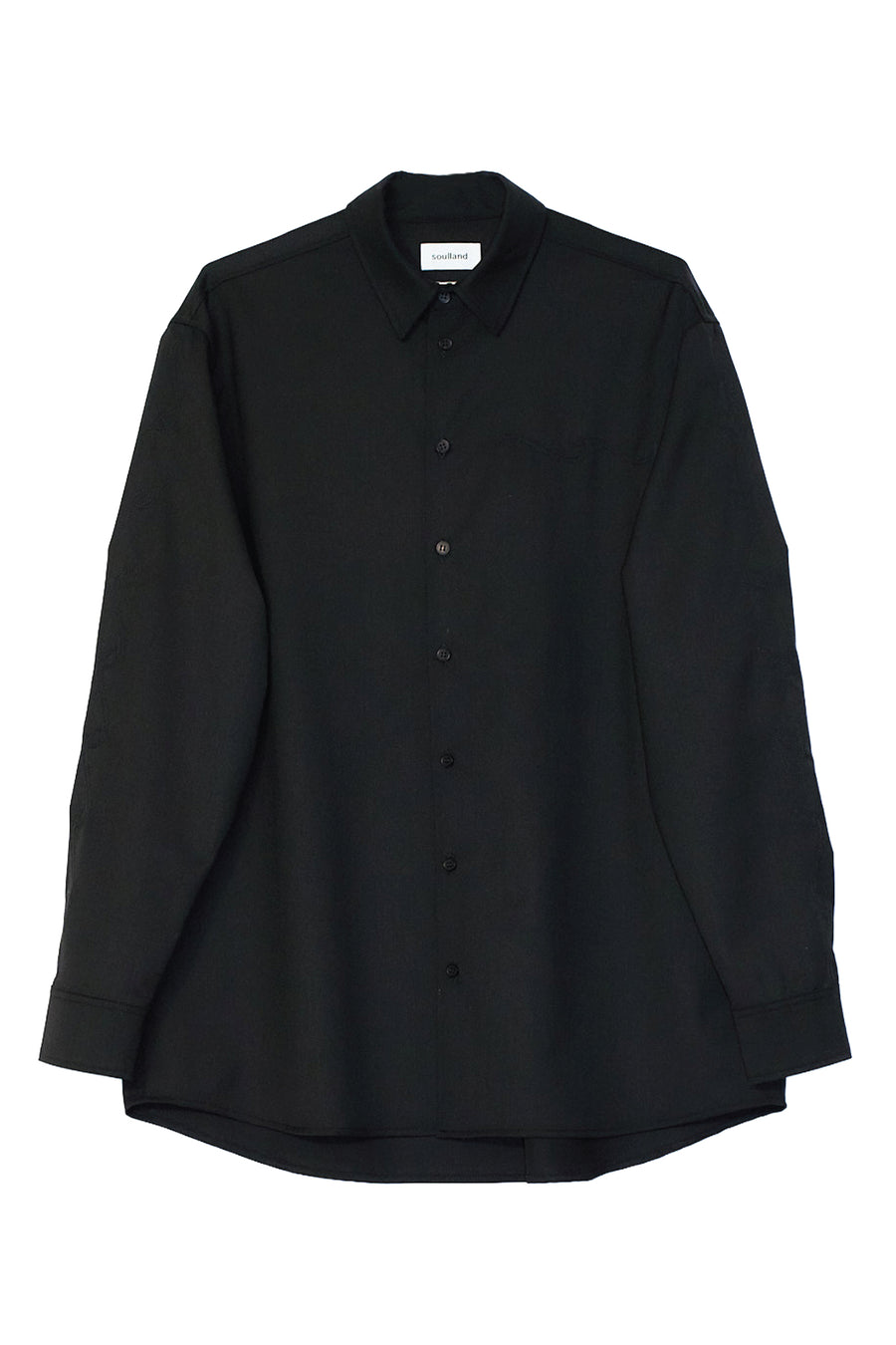 SOULLAND DAMON wool embroidered shirt Shirt Black