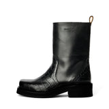 SOULLAND DELAWARE men's croco boots Footwear Black