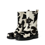 SOULLAND DELAWARE pony boots Footwear White multi