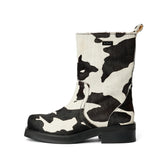 SOULLAND DELAWARE pony boots Footwear White multi