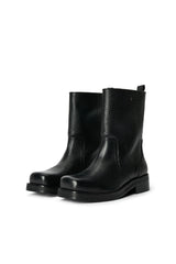 SOULLAND DELAWARE structure leather boots Footwear Black