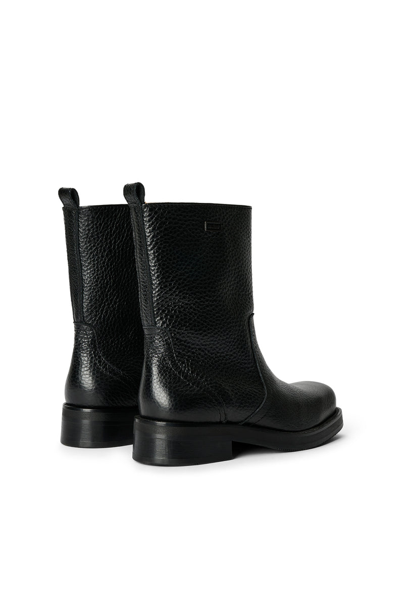 SOULLAND DELAWARE structure leather boots Footwear Black