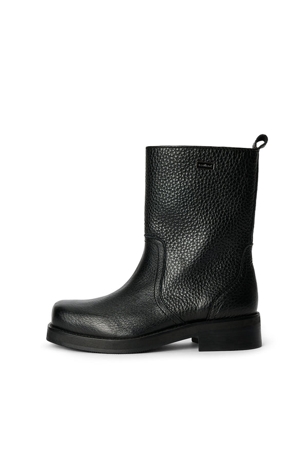 SOULLAND DELAWARE structure leather boots Footwear Black