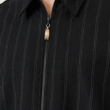 SOULLAND DERRY zip front shirt jacket Jacket/coat/vest Black