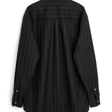 SOULLAND DERRY zip front shirt jacket Jacket/coat/vest Black
