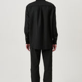 SOULLAND DERRY zip front shirt jacket Jacket/coat/vest Black