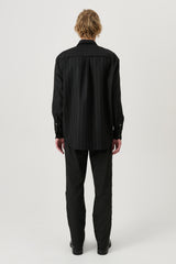 SOULLAND DERRY zip front shirt jacket Jacket/coat/vest Black