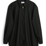 SOULLAND DERRY zip front shirt jacket Jacket/coat/vest Black