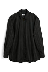 SOULLAND DERRY zip front shirt jacket Jacket/coat/vest Black