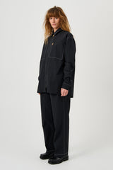 SOULLAND DERRY zip front shirt jacket Jacket/coat/vest Black