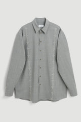 SOULLAND Damon embroided Shirt Shirt Grey emroidered