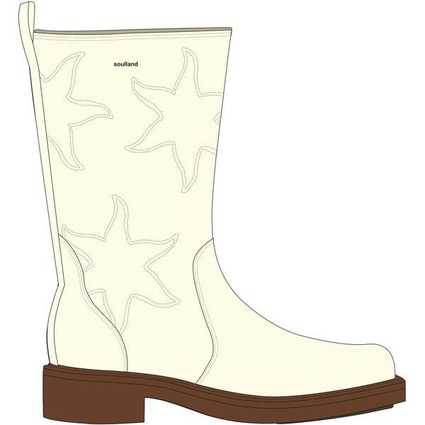 SOULLAND Delaware Star Boots Footwear White