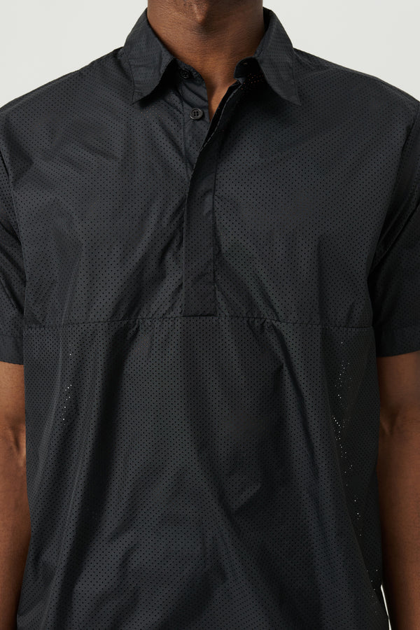 SOULLAND DEVIN perforated shirt Shirt Black