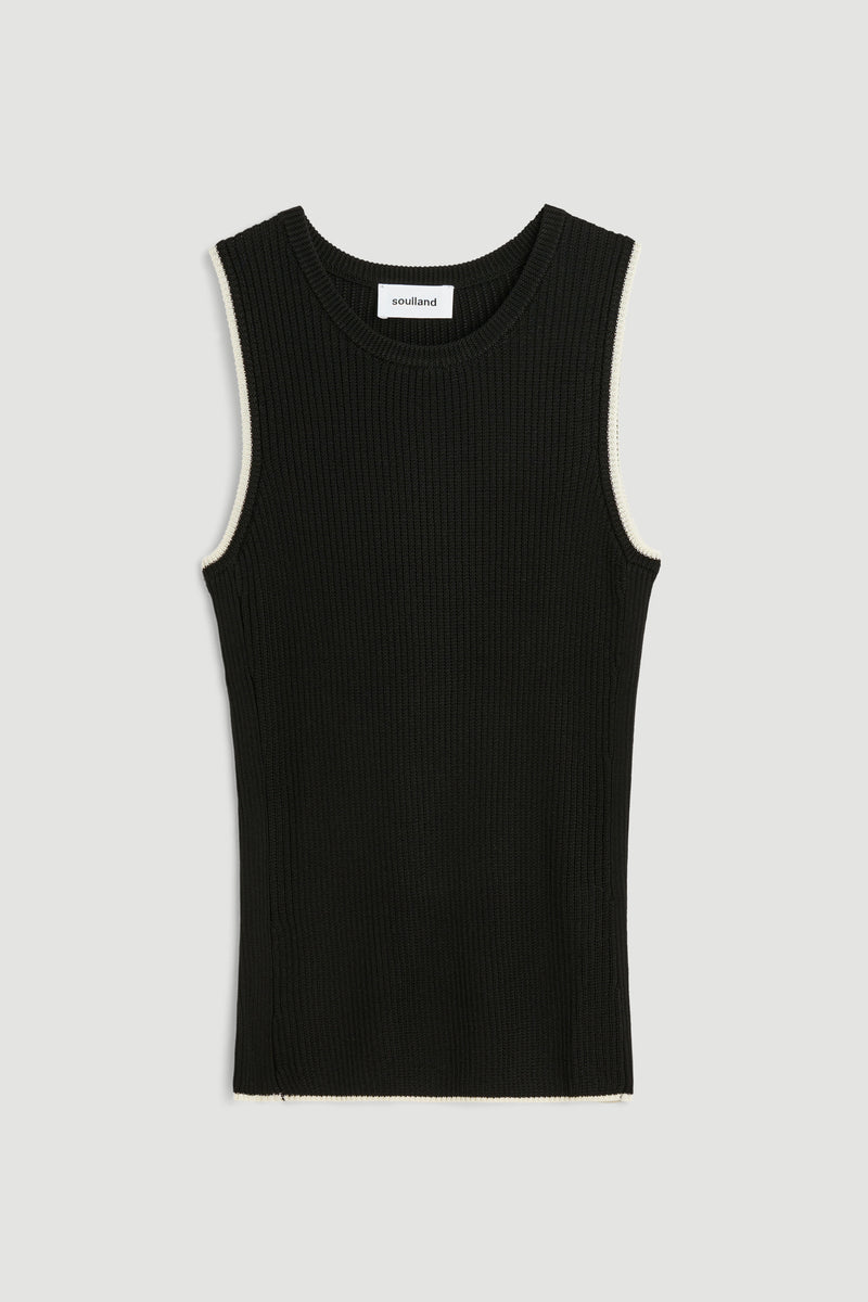 SOULLAND ELEEN tank top Knitwear Black multi