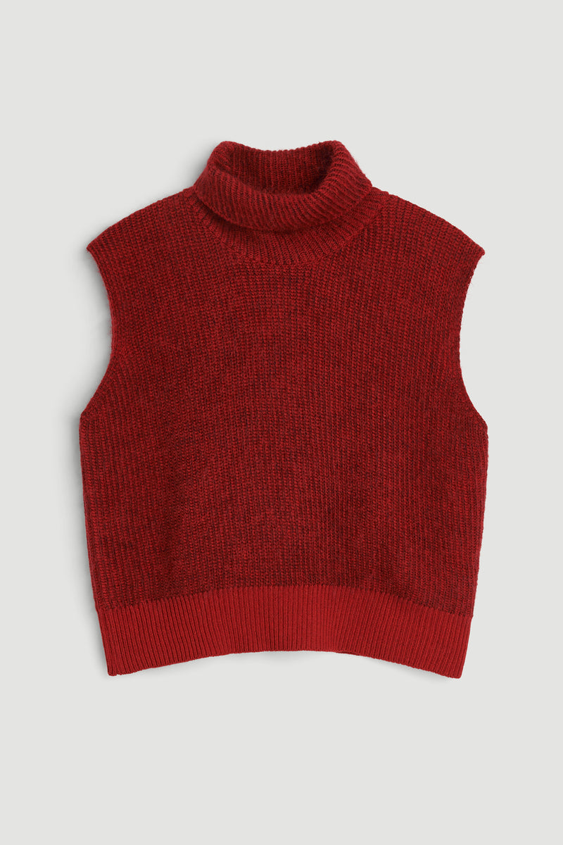 SOULLAND Eira Vest Knitwear Red