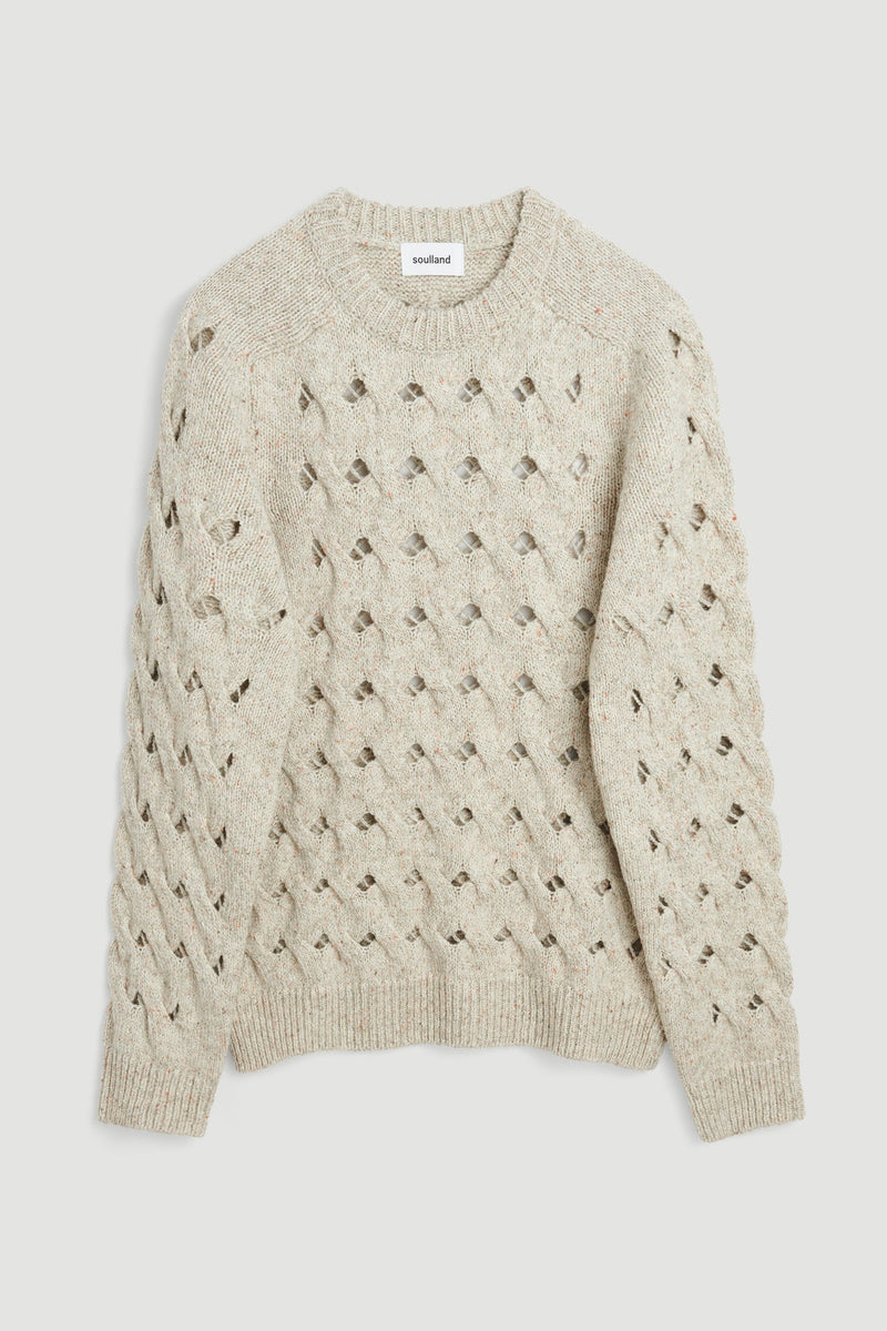 SOULLAND Esrum Jumper Knitwear Ecru