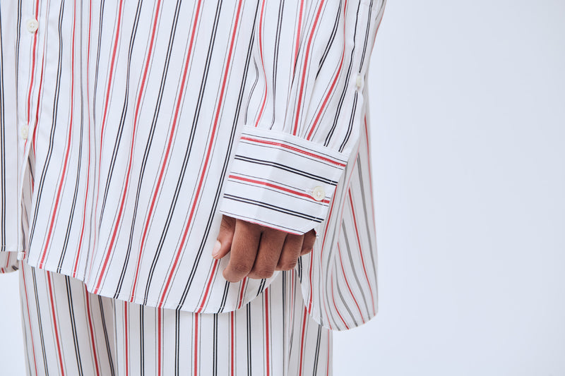 SOULLAND Estelle shirt Shirt White/red stripes