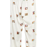 SOULLAND FADI Romain AOP Pants Off White