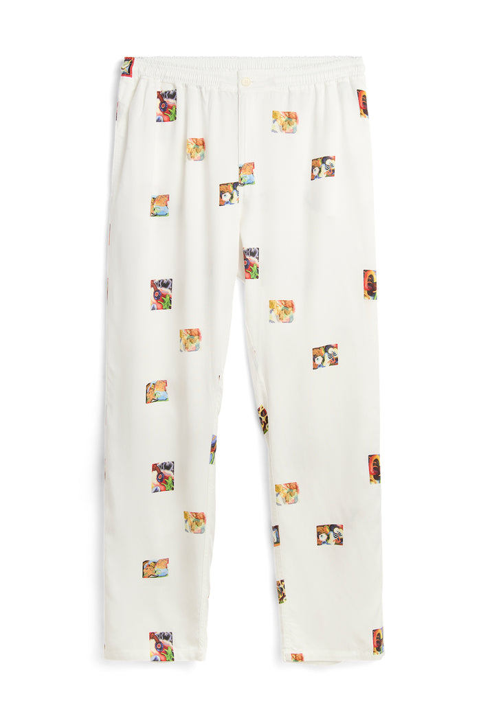 SOULLAND FADI Romain AOP Pants Off White