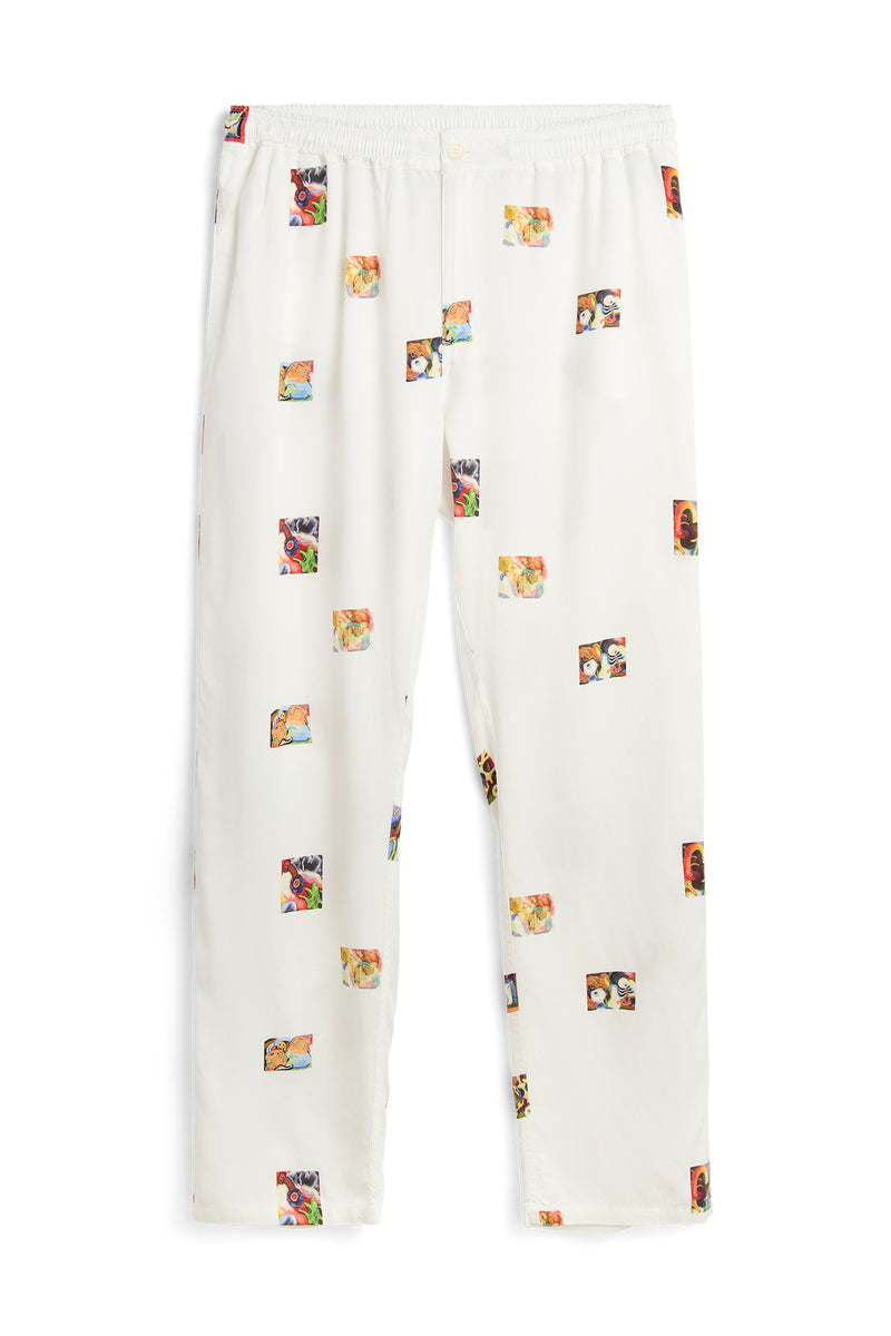 SOULLAND FADI Romain AOP Pants Off White