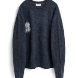 SOULLAND FRANK crewneck brushed boucle sweater Knitwear Black