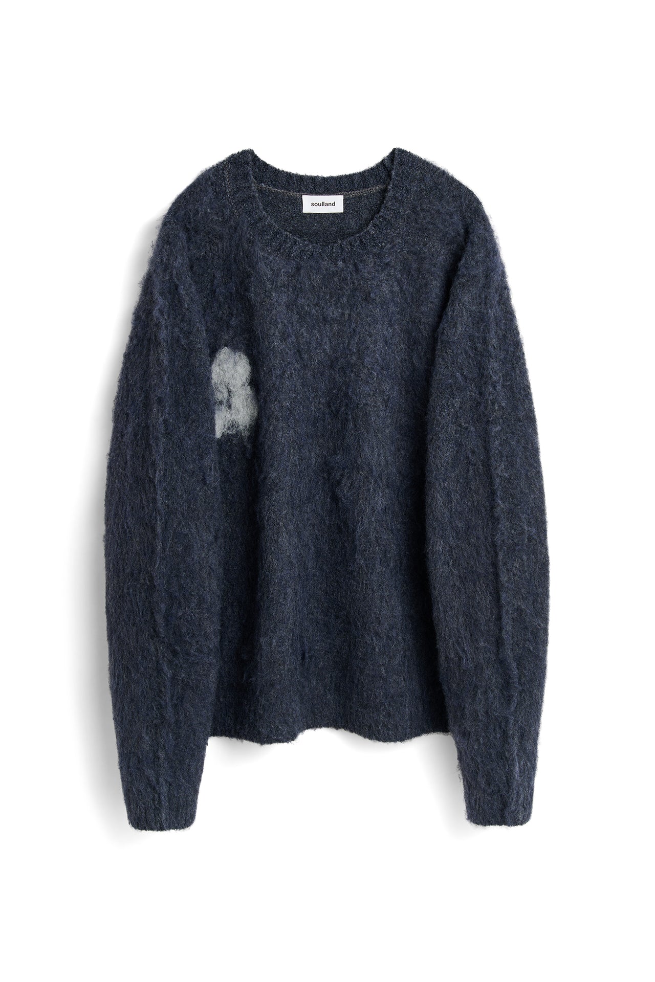 SOULLAND FRANK crewneck brushed boucle sweater Knitwear Black