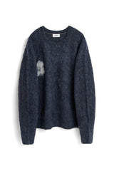 SOULLAND FRANK crewneck brushed boucle sweater Knitwear Black