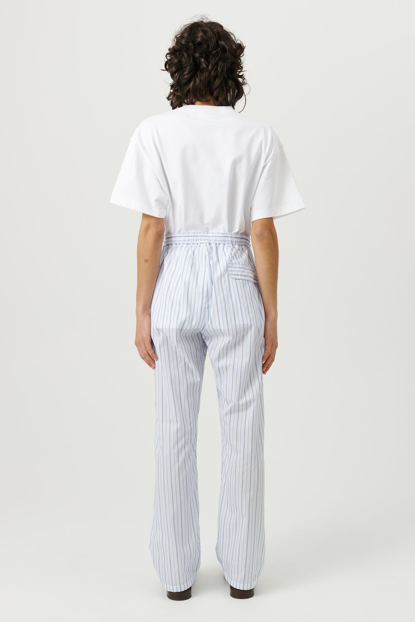 FASHIRU stripe easy pants blue 新品 FASHIRU stripe easy pants blue 新品 stripe easy pants