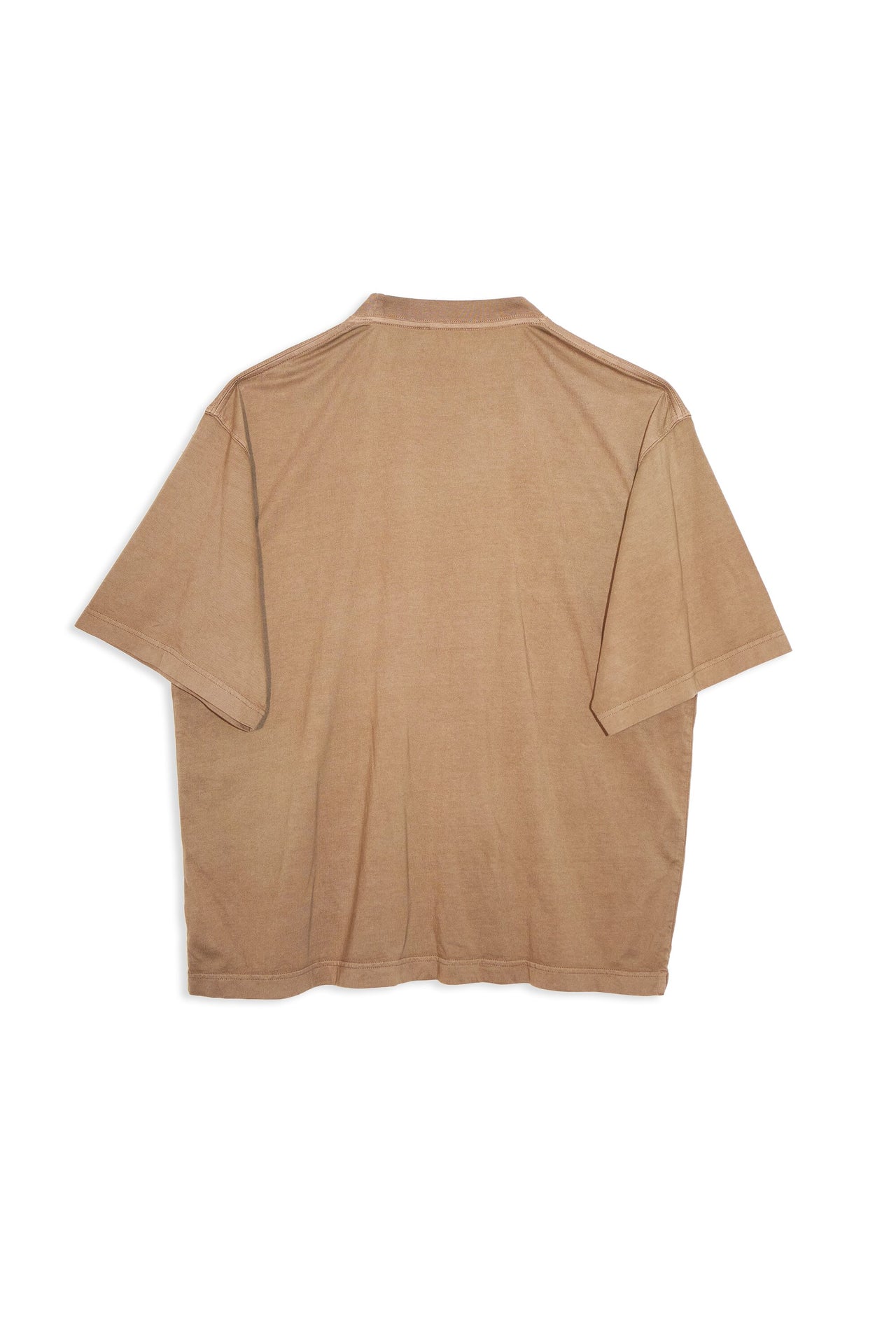 SOULLAND GUY T-shirt garment dyed T-shirt Brown