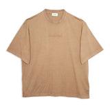 SOULLAND GUY T-shirt garment dyed T-shirt Brown
