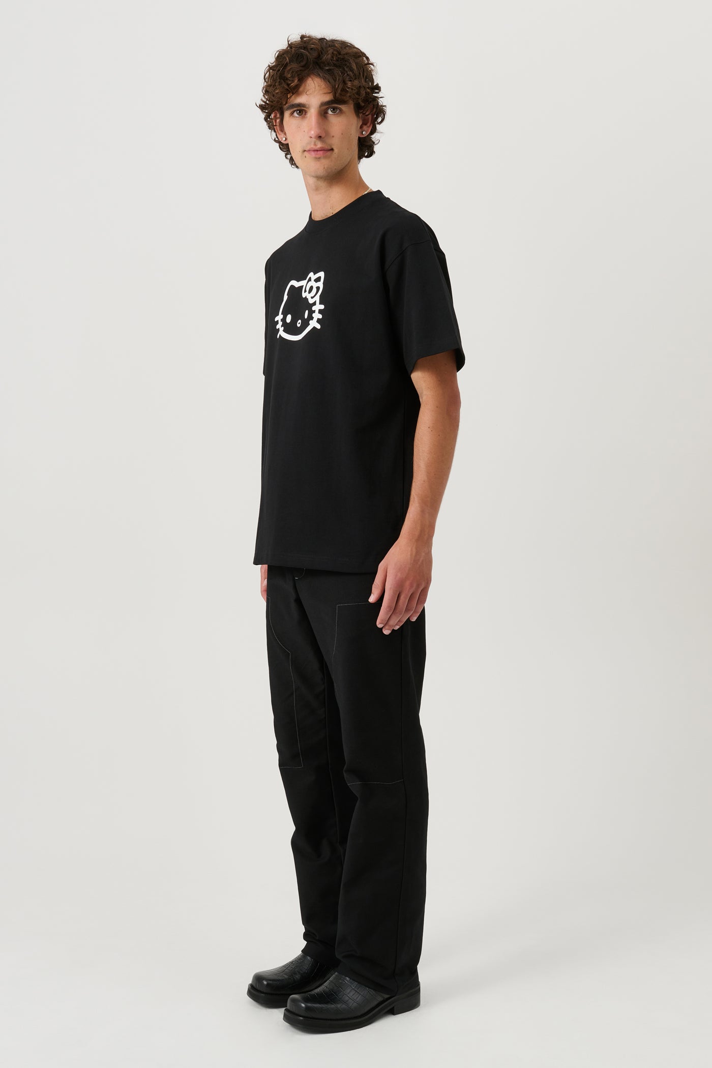 【関税込み】Soulland ブラック HK Kitty Kai Tシャツ HK KITTY KAI T-shirt – Soulland