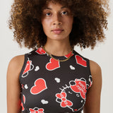 SOULLAND HK MIRA top Top Black AOP