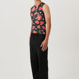 SOULLAND HK MIRA top Top Black AOP