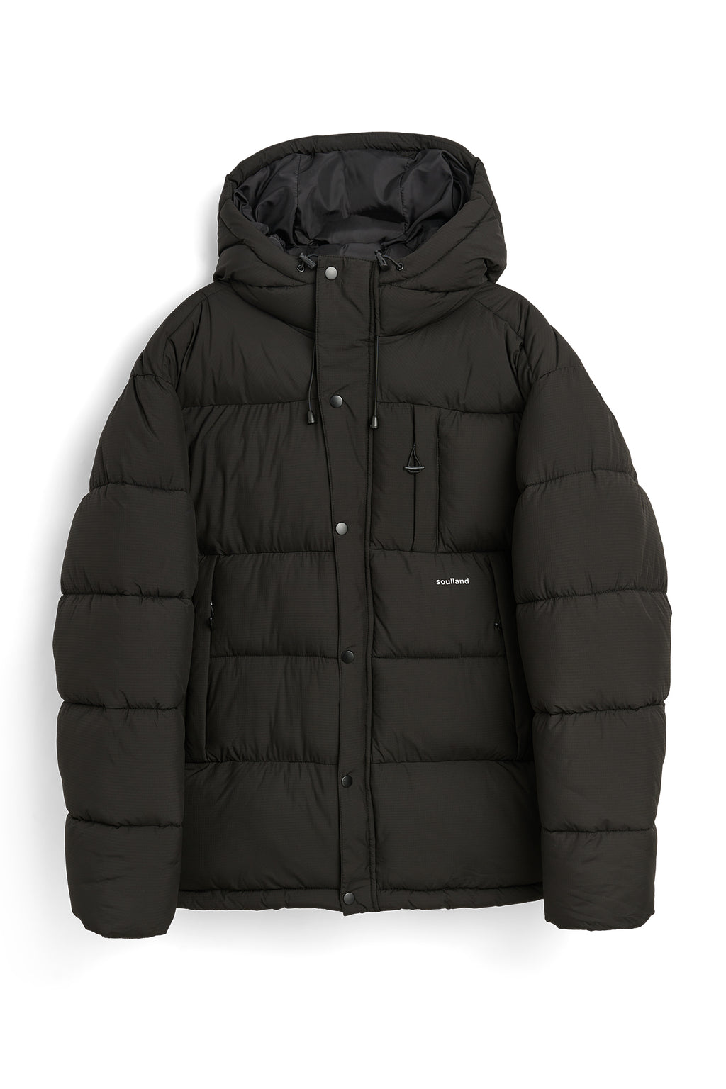 ジャケット・アウター PAUL & JOE BLACK HOODED COAT Ian_Puffer_Jacket-
