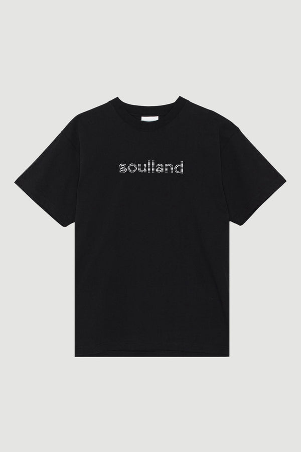 SOULLAND KAI RHINESTONE T-shirt T-shirt Black